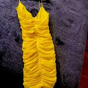 Lemon mesh dress size S new with tags